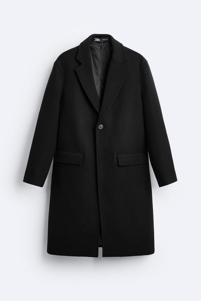 

Пальто мужское ZARA 07380331 черное 2XL, Черный, 07380331