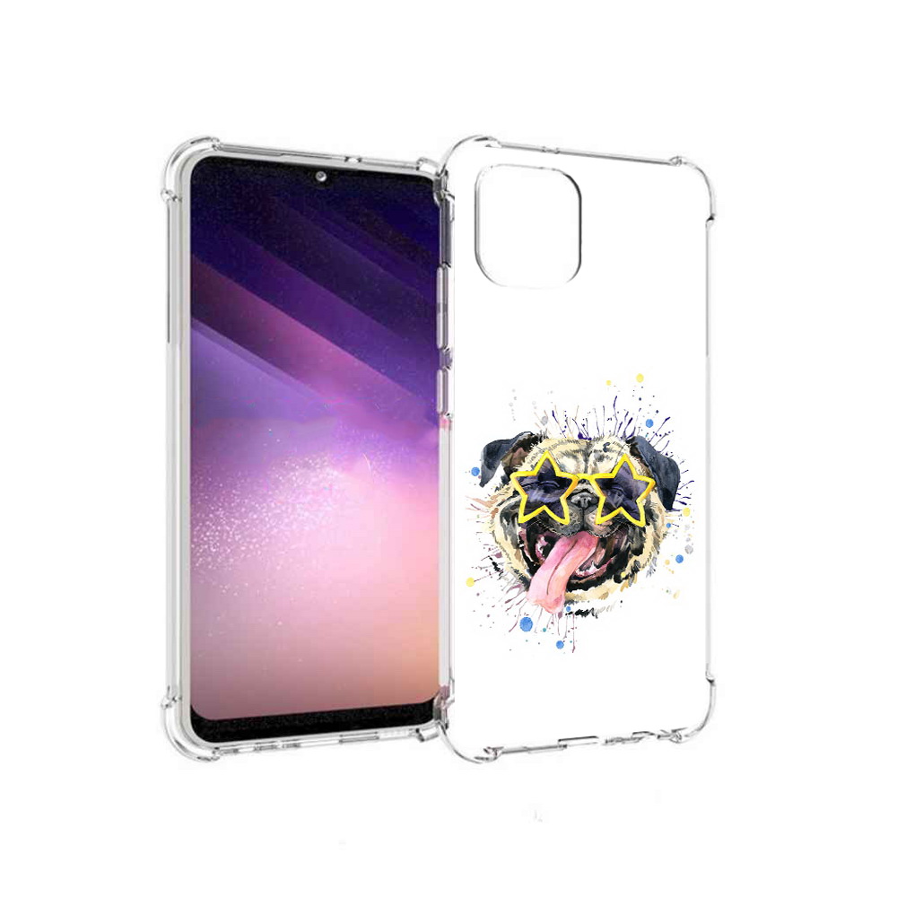 

Чехол MyPads Tocco для Samsung Galaxy A03 мопс боксер (PT226903.537.482), Прозрачный, Tocco