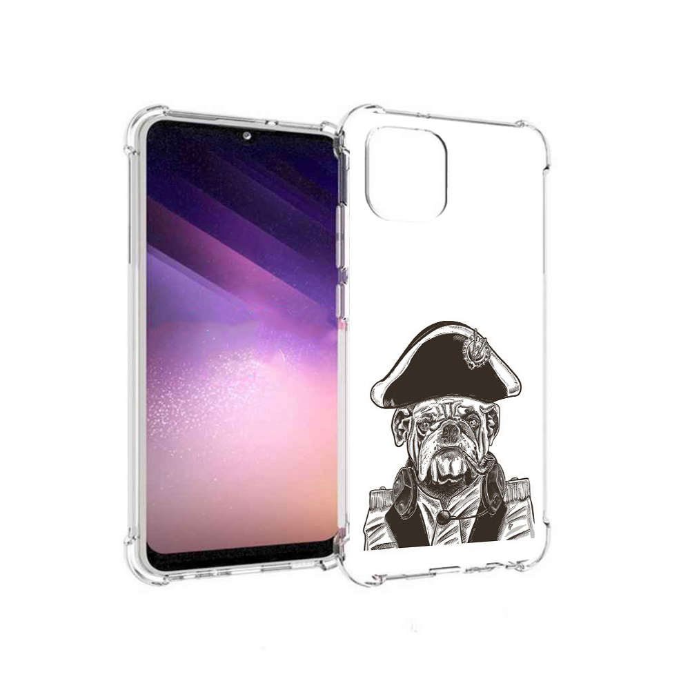 Чехол MyPads Tocco для Samsung Galaxy A03 мопс генерал (PT226903.537.483)