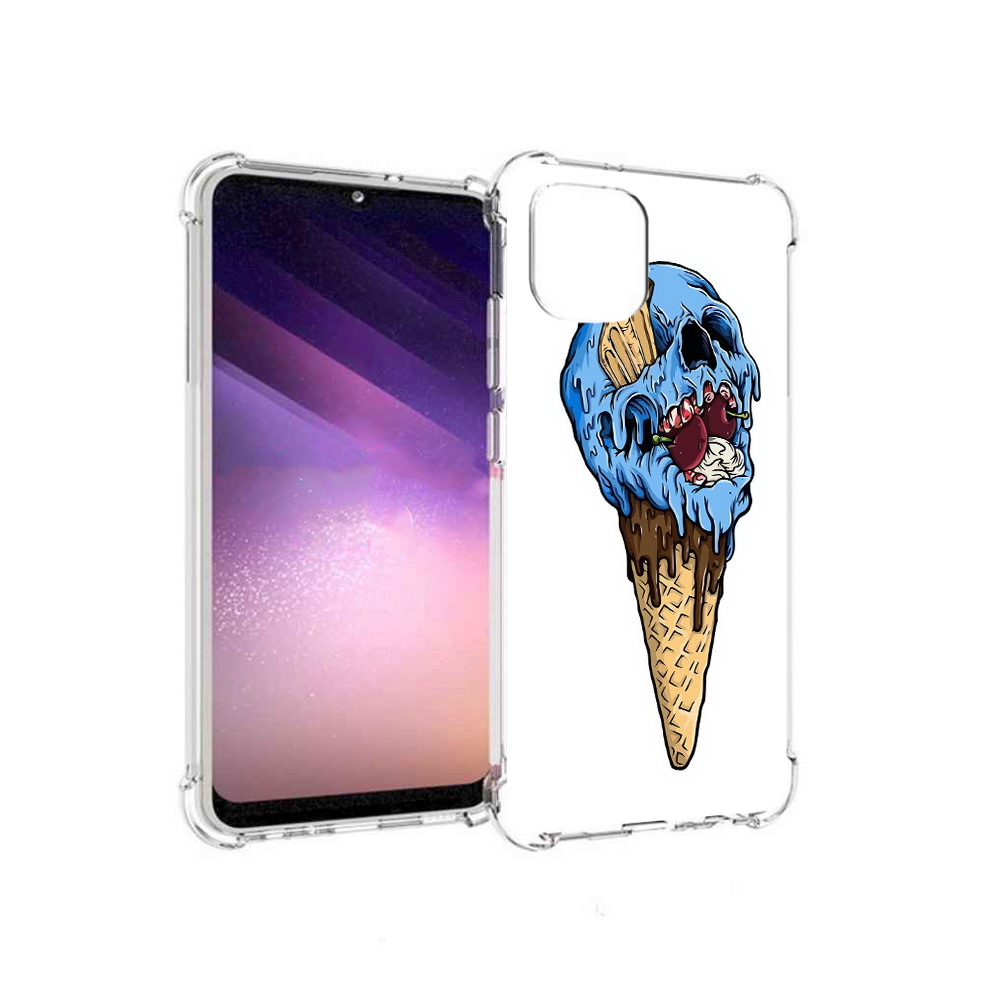 

Чехол MyPads Tocco для Samsung Galaxy A03 мороженное череп (PT226903.537.484), Прозрачный, Tocco