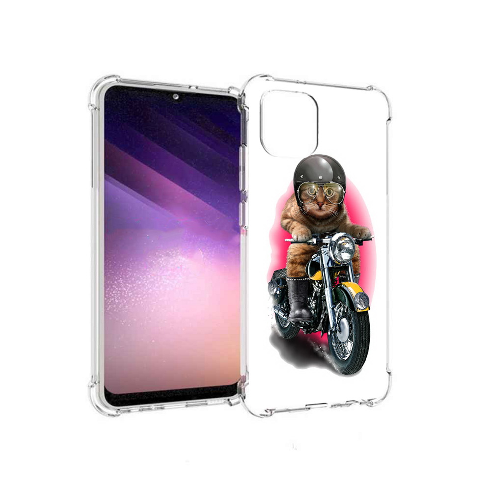 

Чехол MyPads Tocco для Samsung Galaxy A03 мото-кот (PT226903.537.485), Прозрачный, Tocco
