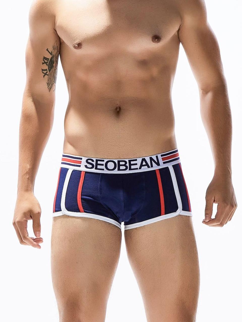 

Трусы мужские seobean 70212 синие L, Синий, 70212
