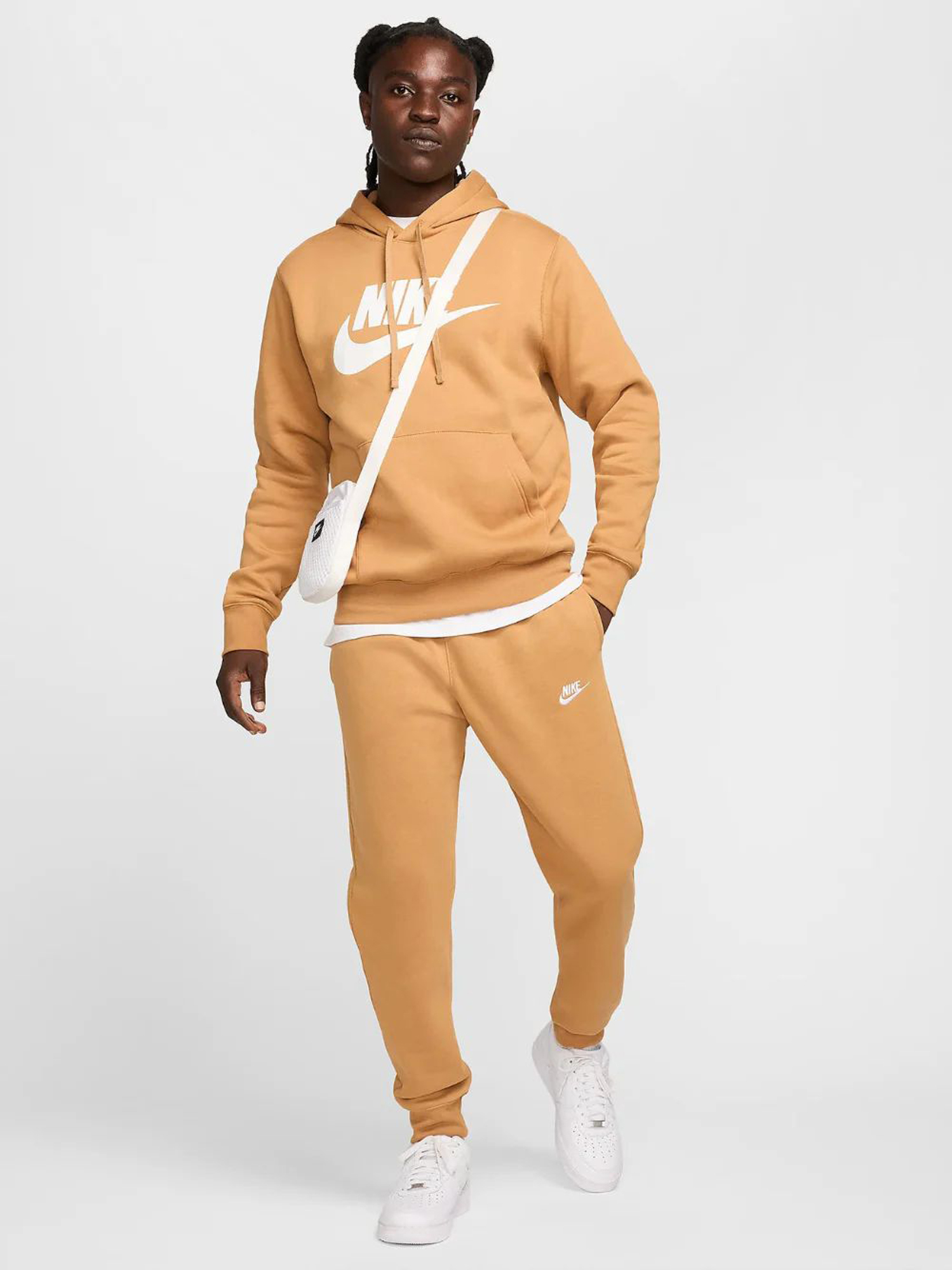 

Брюки мужские Nike BV2671 коричневые-224 3XL, Бежевый, Sportswear Club Fleece