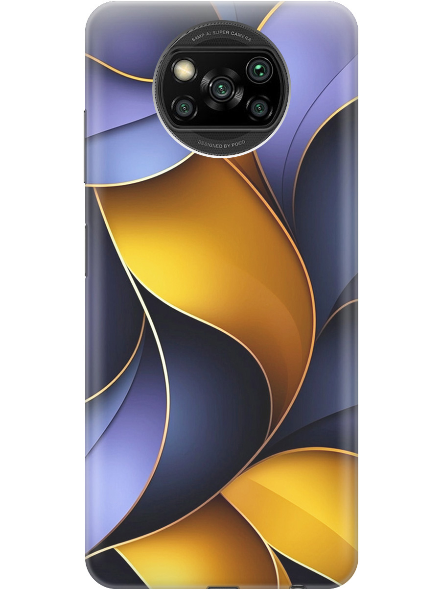 

Силиконовый чехол на Poco X3/X3 Pro с принтом "Желто-сиреневые изгибы", Прозрачный;желтый;фиолетовый, 723602731