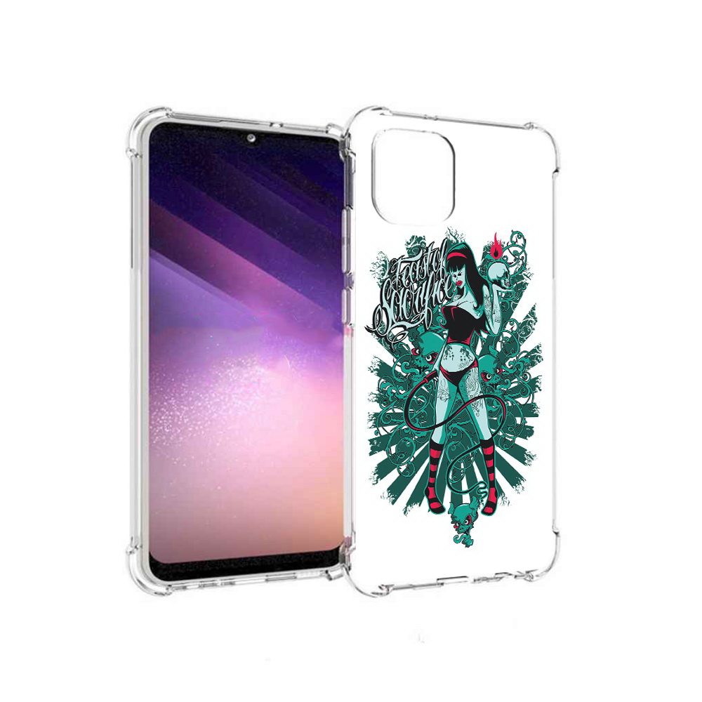 

Чехол MyPads Tocco для Samsung Galaxy A03 нарисованная девушка в татуировках, Прозрачный, Tocco