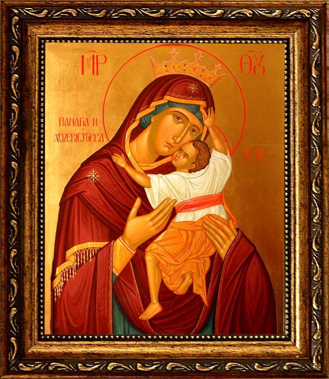 

Взыграние Младенца. Икона Божьей Матери на холсте