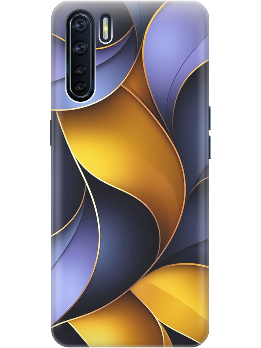 

Силиконовый чехол на OPPO A91 / Reno3 с принтом "Желто-сиреневые изгибы", Прозрачный;желтый;фиолетовый, 726148831