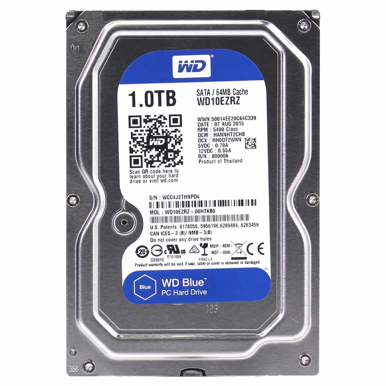 Внутренний HDD диск WD Blue WD10EZRZ, 1ТБ (0T-00010095)