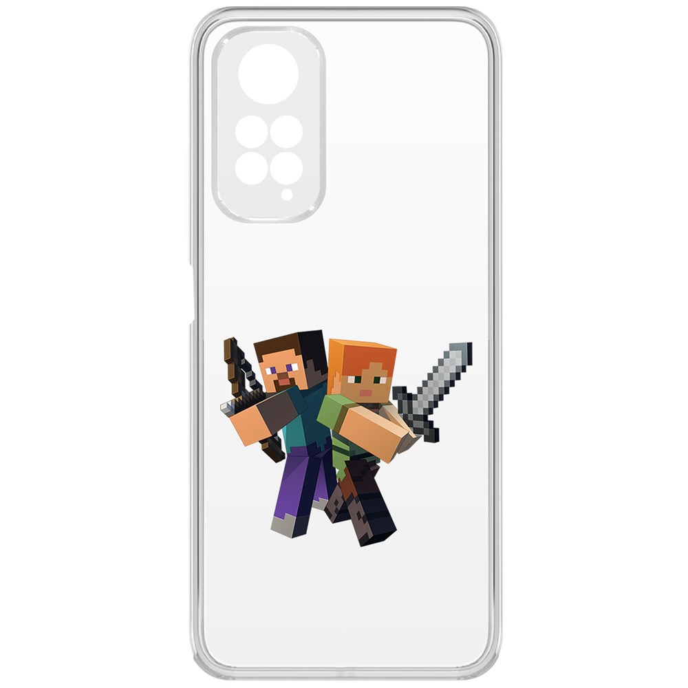

Чехол-накладка Minecraft-Стив и Алекс для Xiaomi Redmi Note 11S, Прозрачный