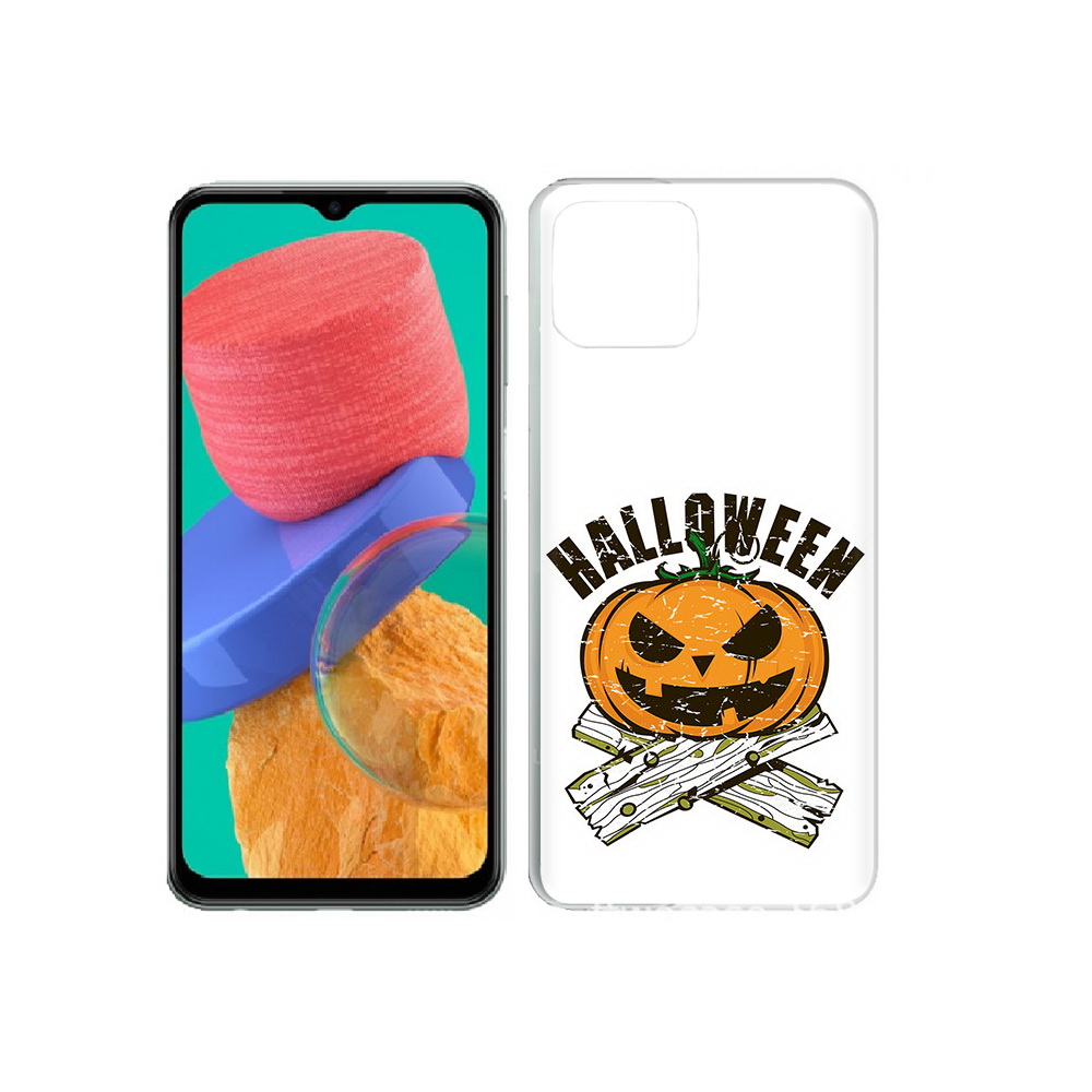 

Чехол MyPads Tocco для Samsung Galaxy M33 Хэллоуин доски тыква (PT227322.603.194), Прозрачный, Tocco