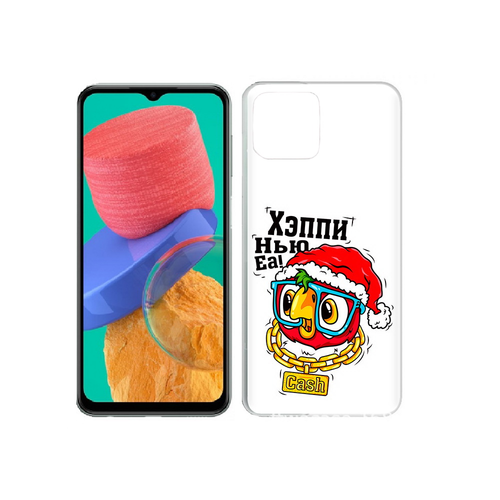

Чехол MyPads Tocco для Samsung Galaxy M33 Хэппи нью еа (PT227322.603.196), Прозрачный, Tocco