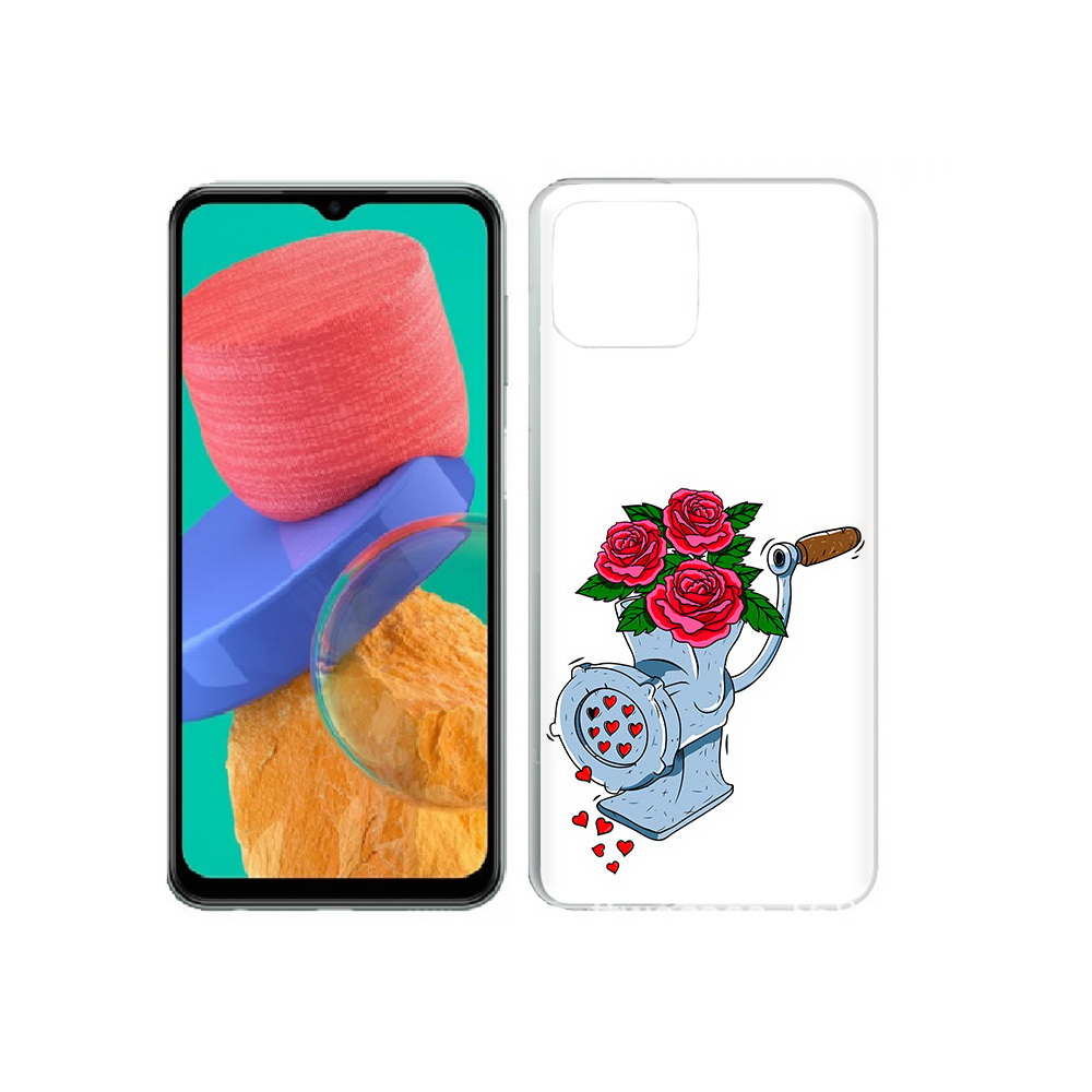 

Чехол MyPads Tocco для Samsung Galaxy M33 Цветочные сердца (PT227322.603.199), Прозрачный, Tocco