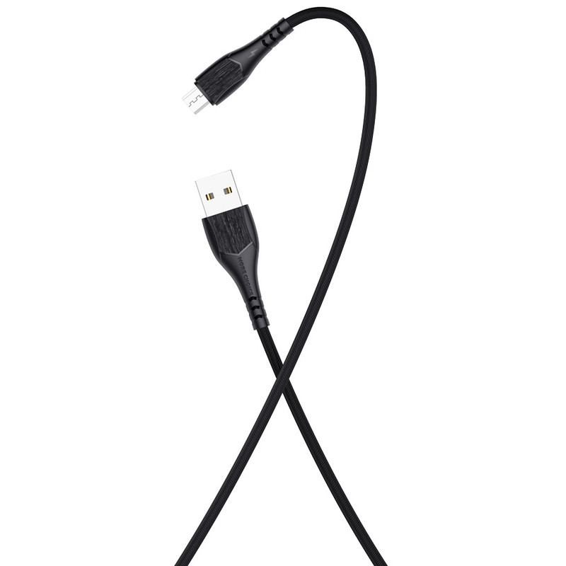 Дата-кабель More choice K22m USB 2.4A для micro USB TPE 1м Black
