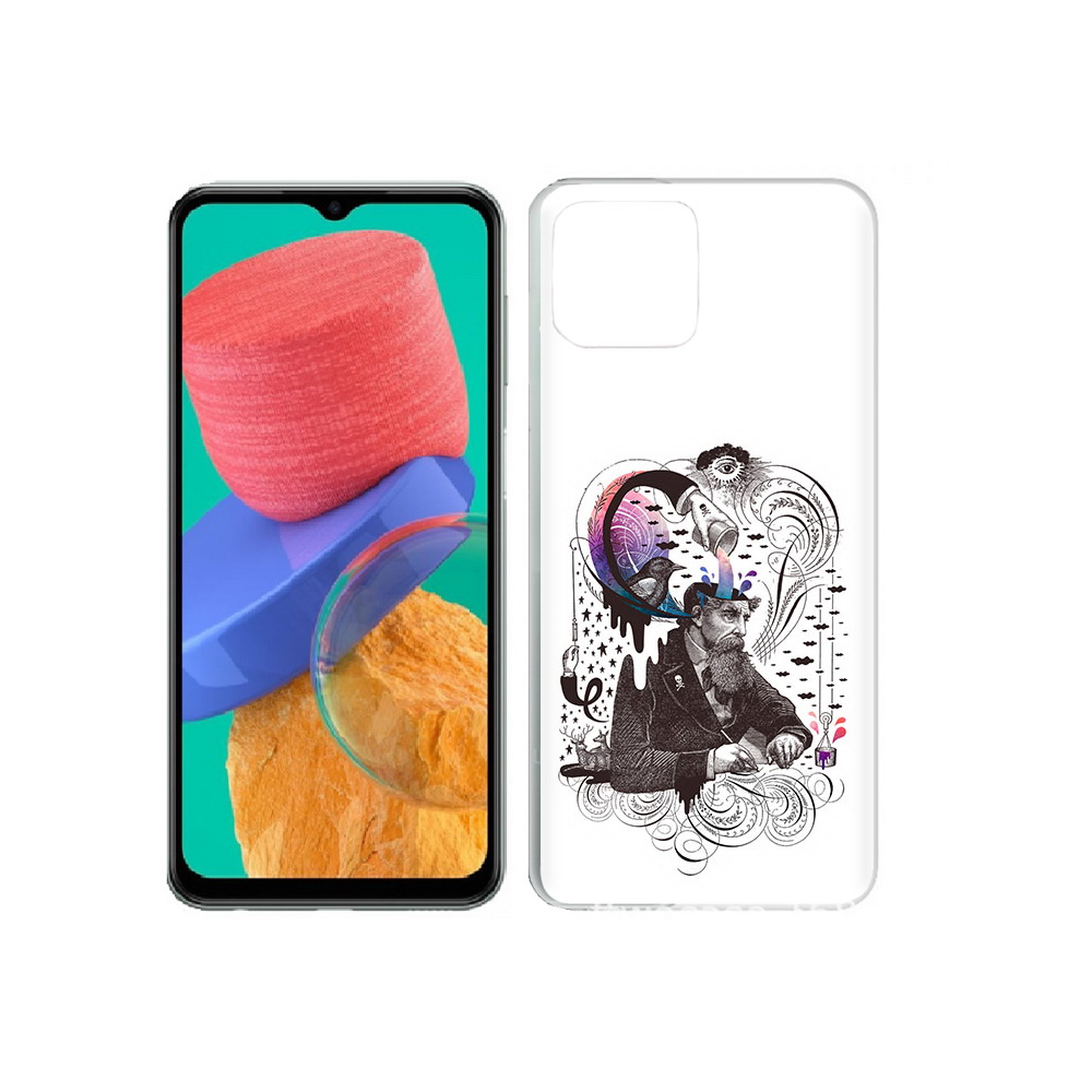 

Чехол MyPads Tocco для Samsung Galaxy M33 абстракция думающий мужчина (PT227322.603.210), Прозрачный, Tocco