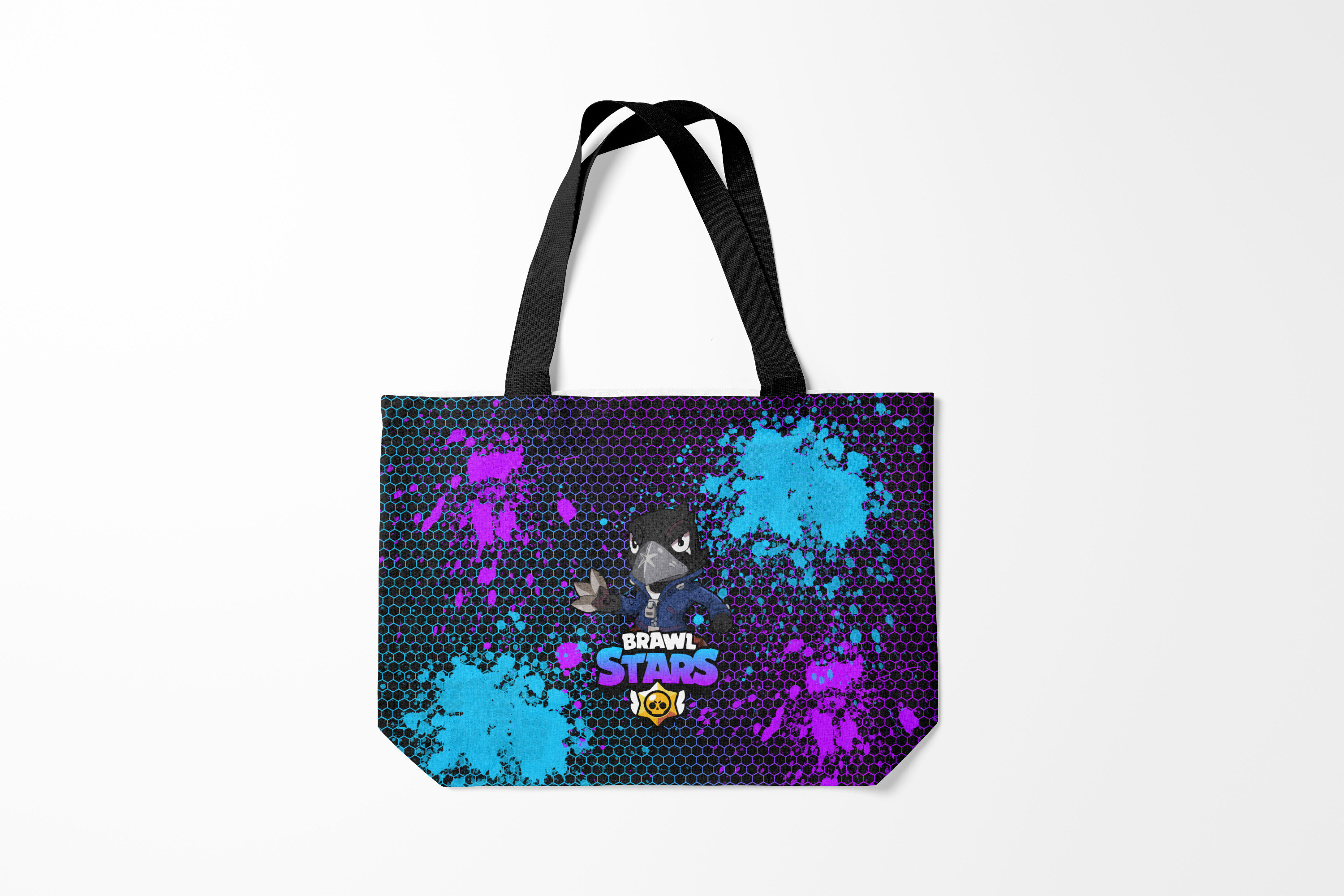 

Сумка шoппер унисекс Burnettie Brawl Stars CROW, черный; бирюзовый; фиолетовый, Brawl Stars CROW