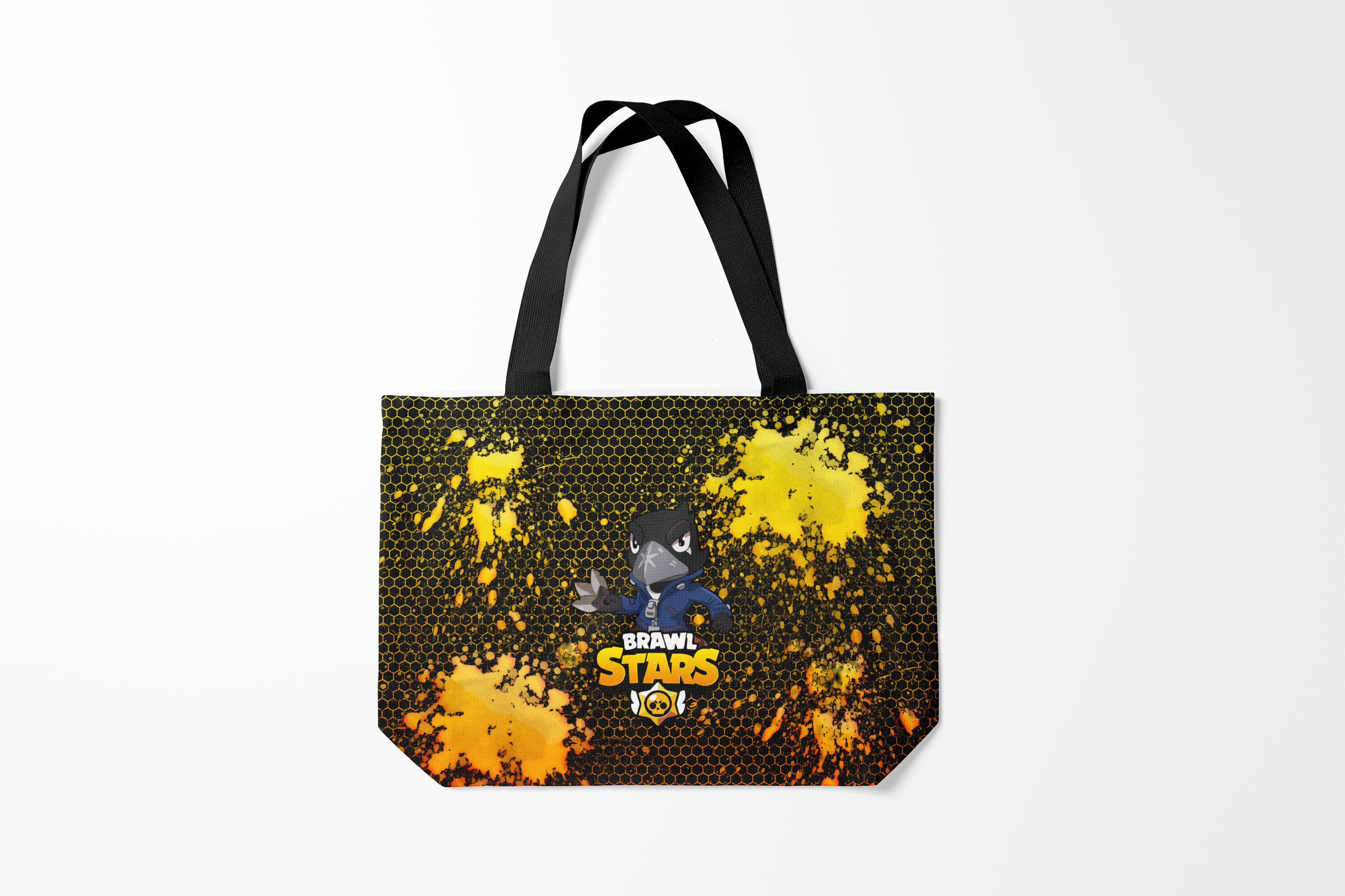 

Сумка шoппер унисекс Burnettie Brawl Stars CROW, черный; желтый, Brawl Stars CROW