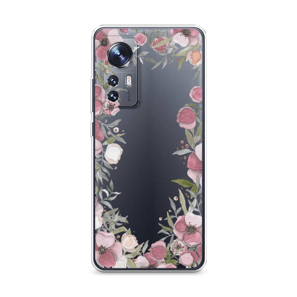 

Чехол Awog на Xiaomi 12S "Розовая цветочная рамка", 316050-8