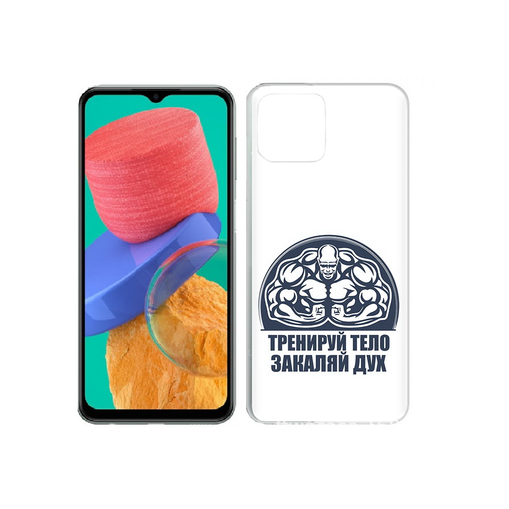 

Чехол MyPads Tocco для Samsung Galaxy M33 бодибилдинг закаляй дух (PT227322.603.234), Прозрачный, Tocco