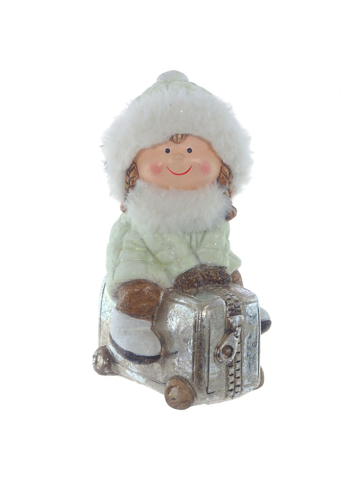 

Новогодняя фигурка Remecoclub Дети 755670]REM 9,5x8x18 см, Серый;коричневый;зеленый, Дети