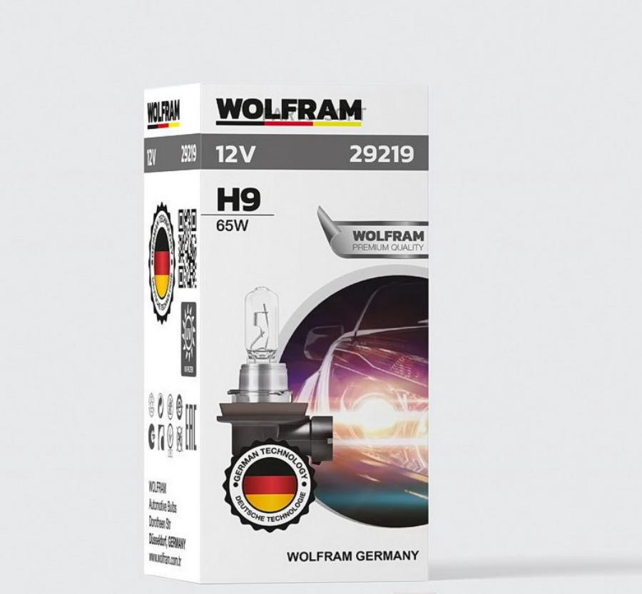 Лампа 12v H9 65w Pgj19-5 Wolfram Halogen Bulb 1 Шт. Картон 29219 WOLFRAM арт. 29219