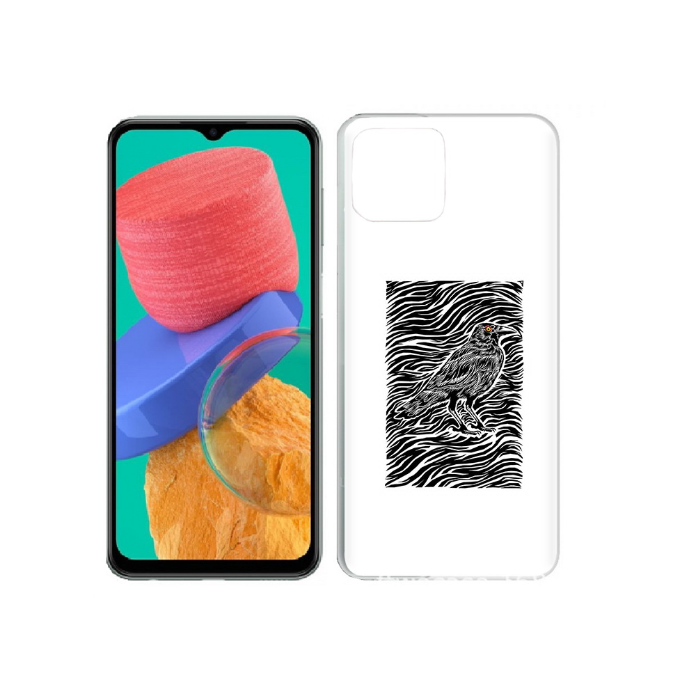 

Чехол MyPads Tocco для Samsung Galaxy M33 ворон в абстракции (PT227322.603.272), Прозрачный, Tocco