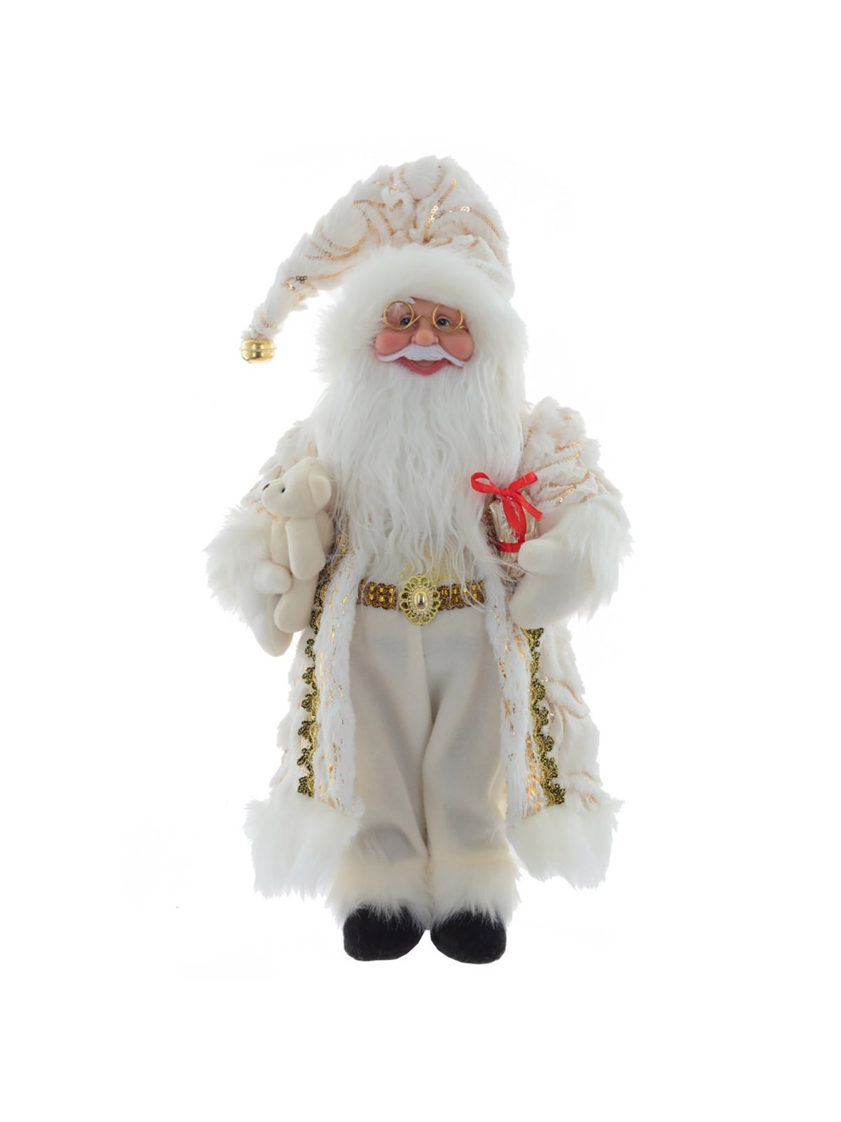 

Новогодняя фигурка Remecoclub Дед Мороз 763900]REM 28x15x47 см, Бежевый;золотистый, Дед Мороз