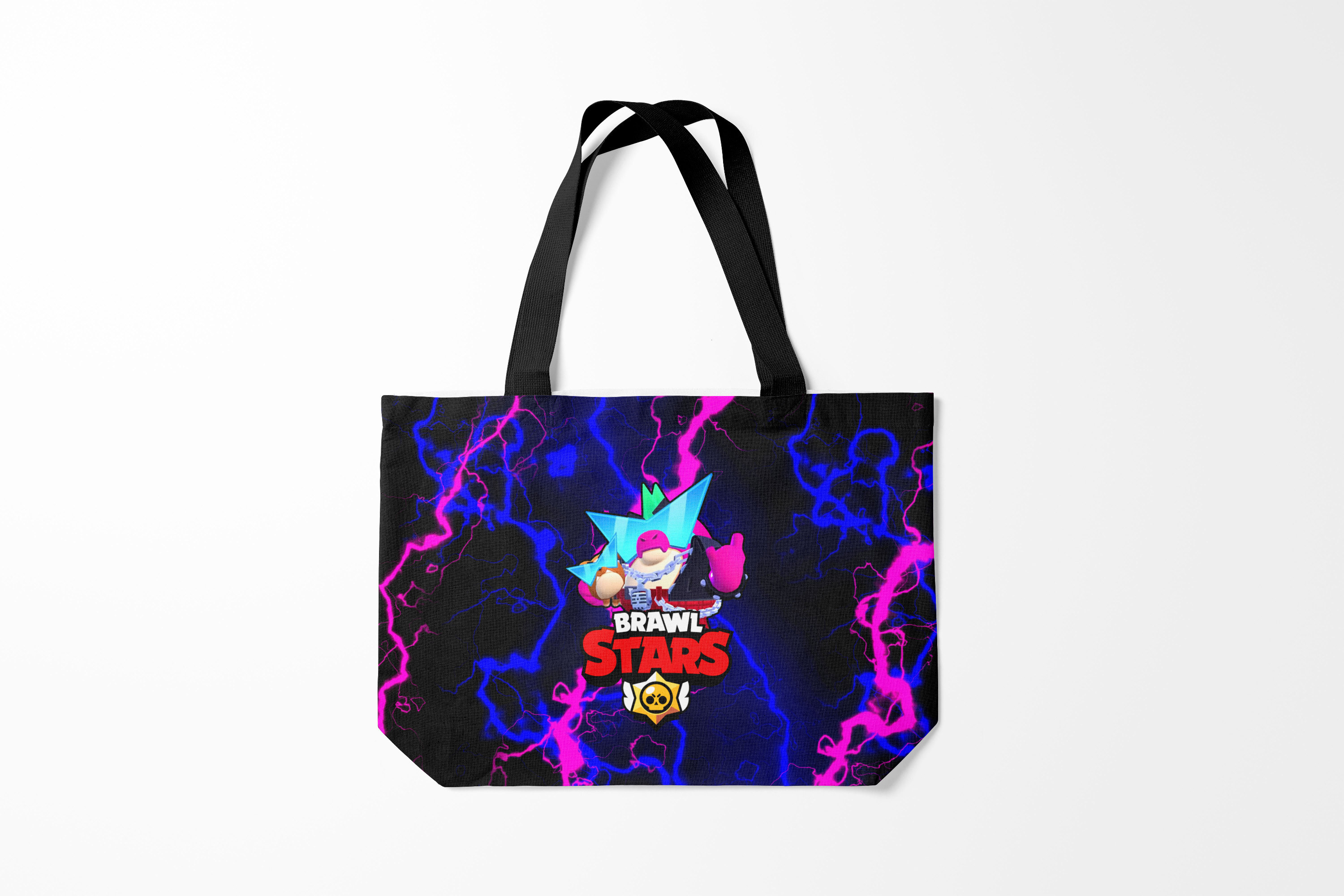 

Сумка шoппер унисекс Burnettie Brawl Stars BORN BAD BUZZ 1, черный, Brawl Stars BORN BAD BUZZ 1