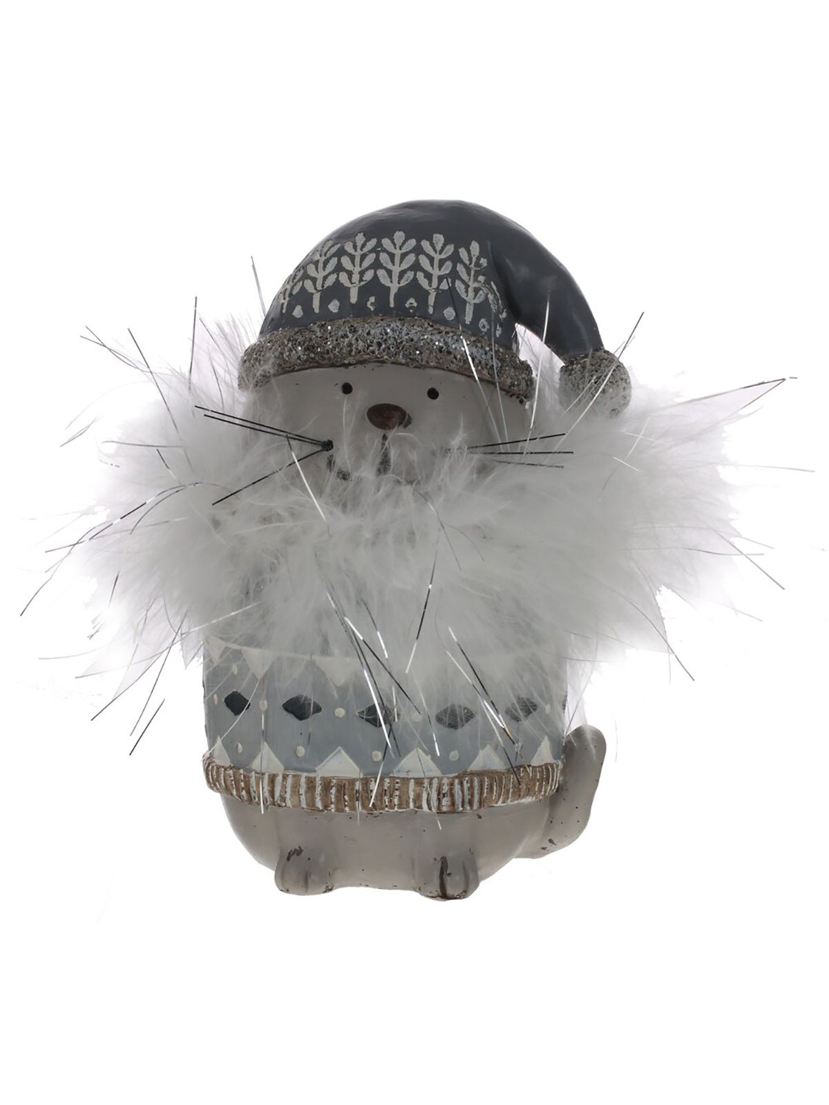

Новогодняя фигурка кошка Remecoclub 764391]REM 1 шт., Серый