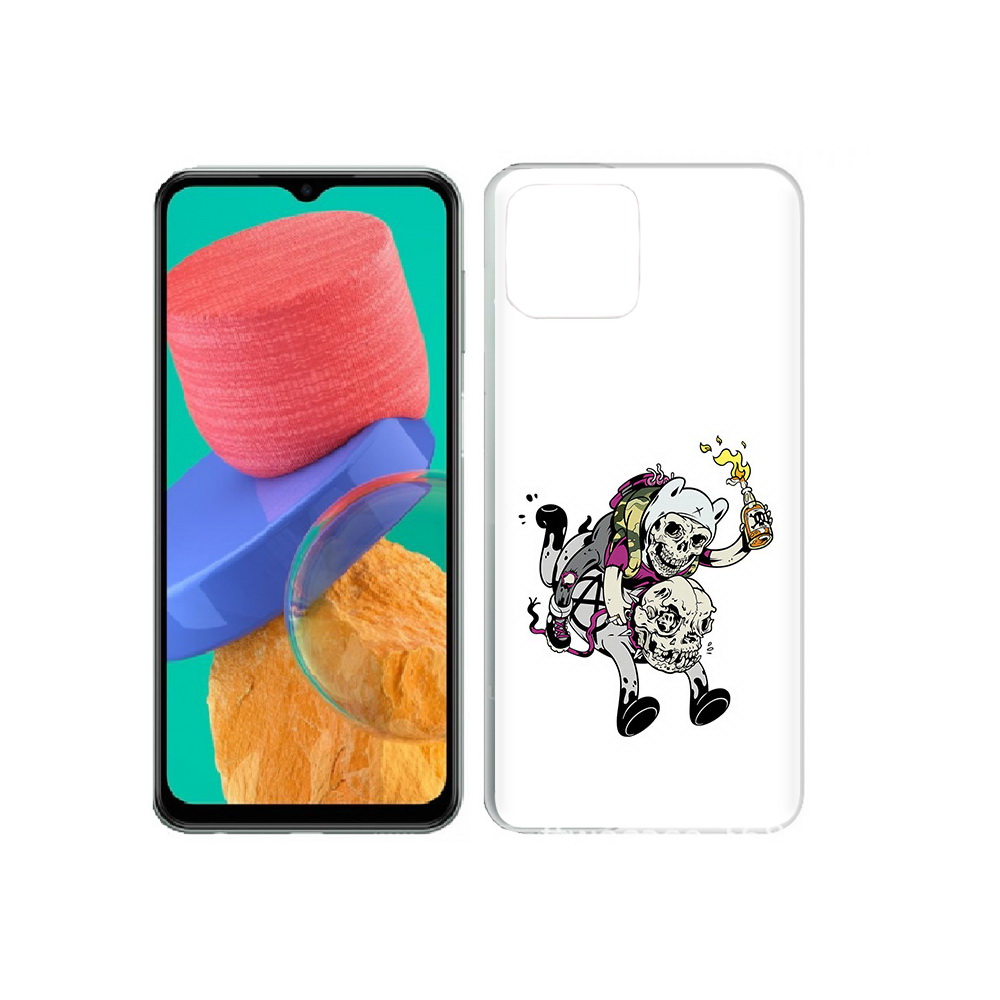 

Чехол MyPads Tocco для Samsung Galaxy M33 время приключений скелеты (PT227322.603.277), Прозрачный, Tocco