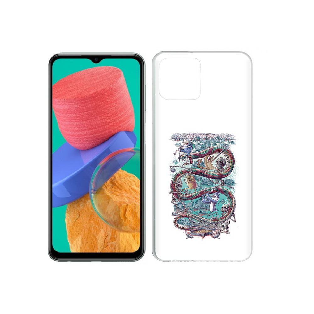 

Чехол MyPads Tocco для Samsung Galaxy M33 время приключений страшилка (PT227322.603.280), Прозрачный, Tocco