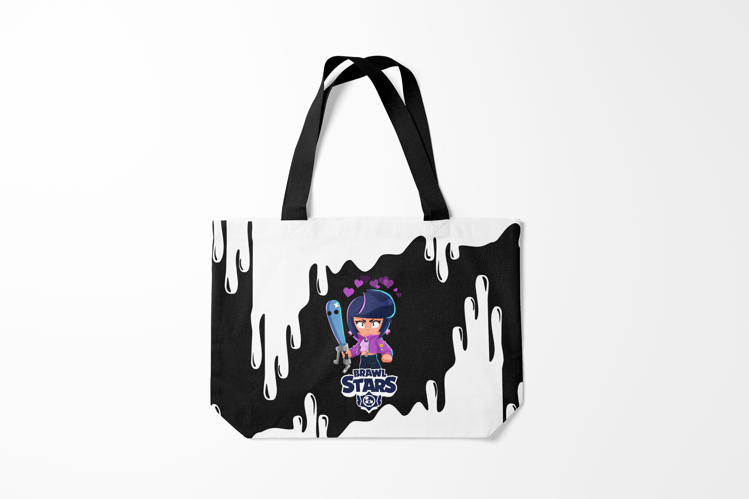 

Сумка шoппер унисекс Burnettie Brawl Stars BIBI., черный; белый, Brawl Stars BIBI.