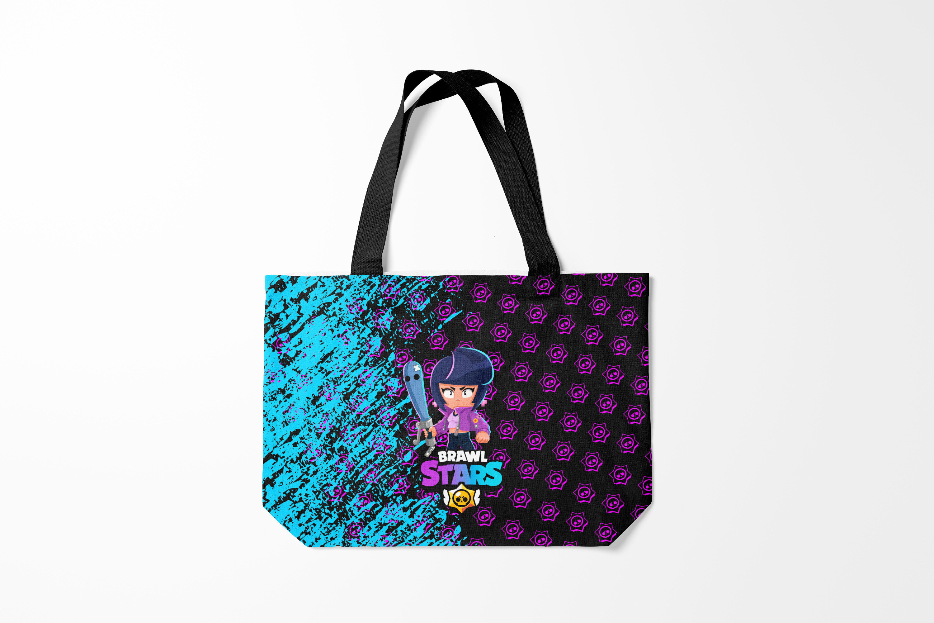 

Сумка шoппер унисекс Burnettie Brawl Stars BIBI., черный; бирюзовый, Brawl Stars BIBI.