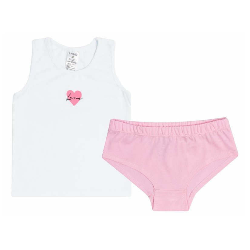 Комплект белья для девочки Leratutti бело-розовый р 122