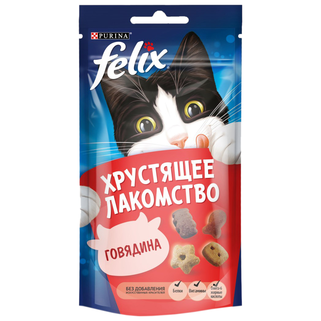 Лакомство для кошек Felix с говядиной 60 г