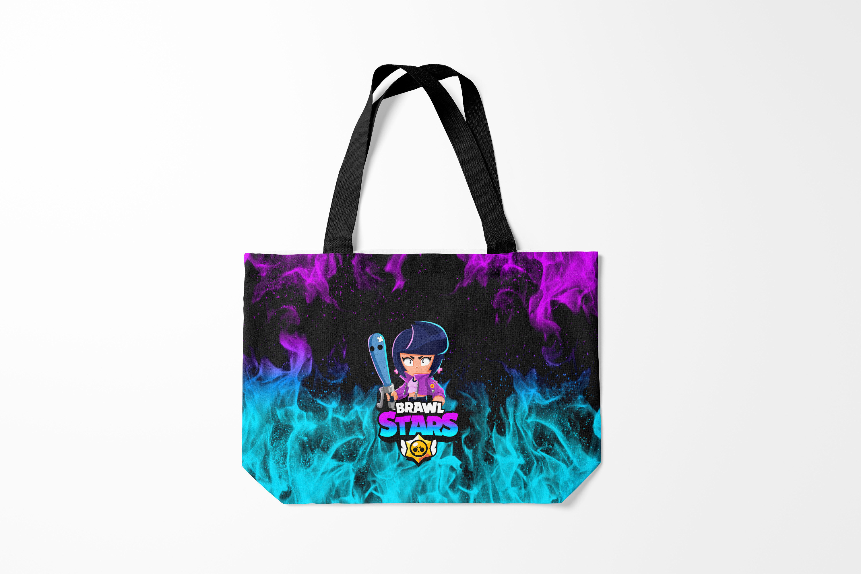 

Сумка шoппер унисекс Burnettie Brawl Stars BIBI, черный; бирюзовый, Brawl Stars BIBI