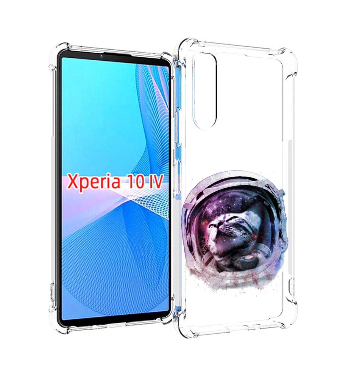 

Чехол MyPads кот в шлеме для Sony Xperia 10 IV (10-4), Прозрачный, Tocco