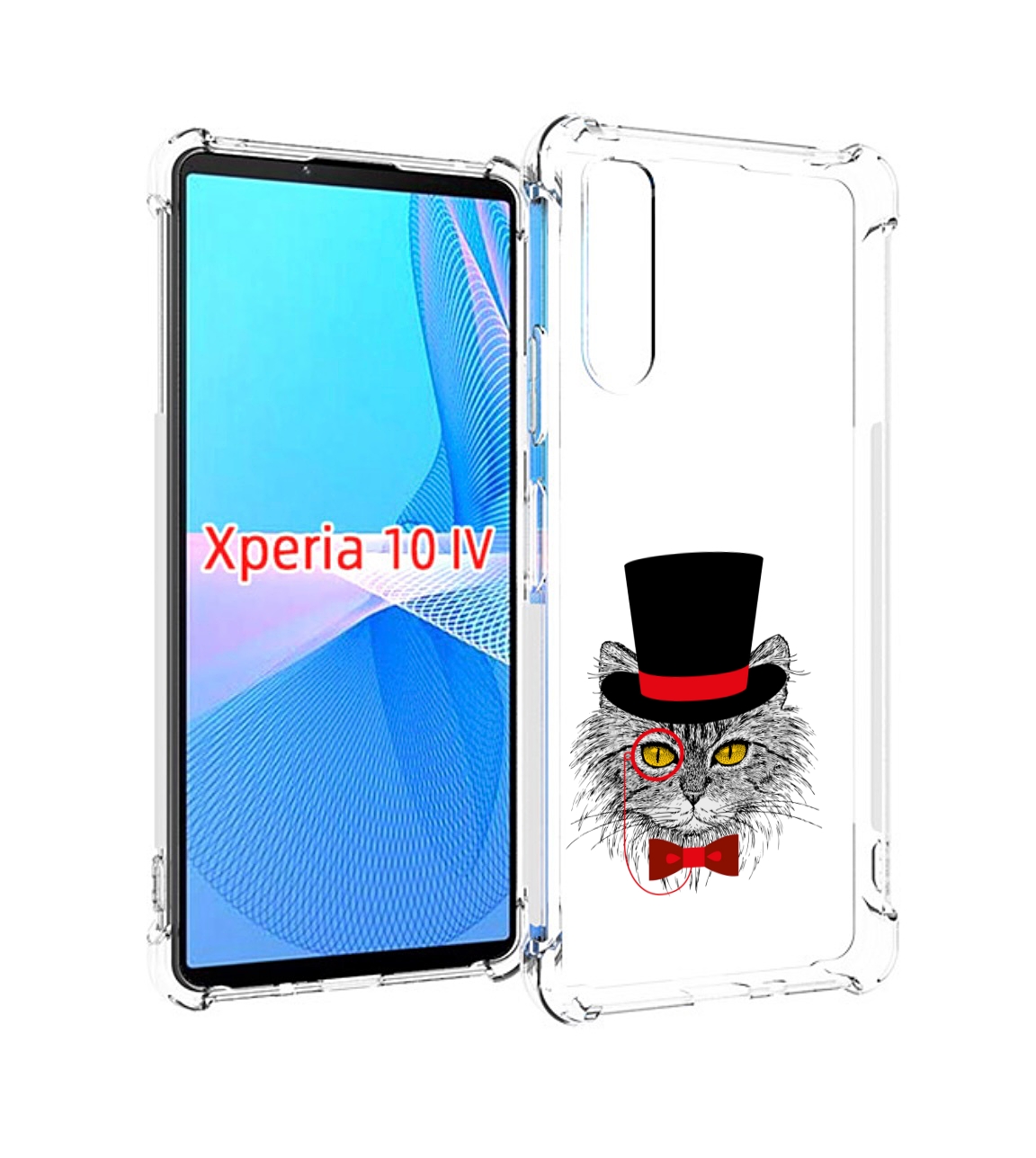 Чехол MyPads кот в шляпе для Sony Xperia 10 IV (10-4)