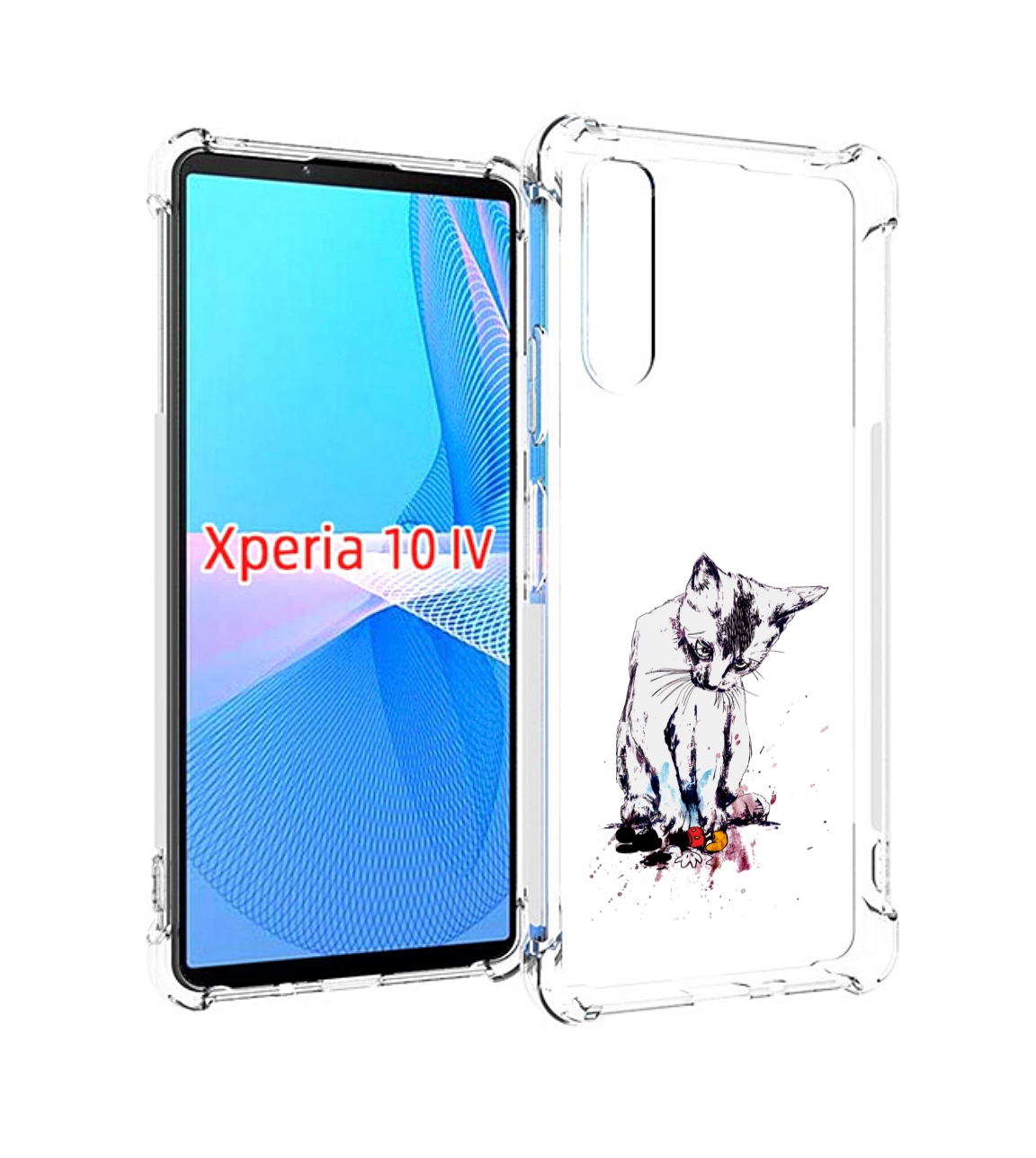 

Чехол MyPads кот и микки для Sony Xperia 10 IV (10-4), Прозрачный, Tocco