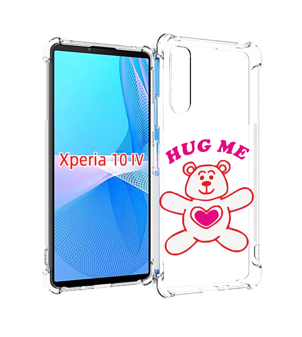 

Чехол MyPads 14 февраля обними меня для Sony Xperia 10 IV (10-4), Прозрачный, Tocco
