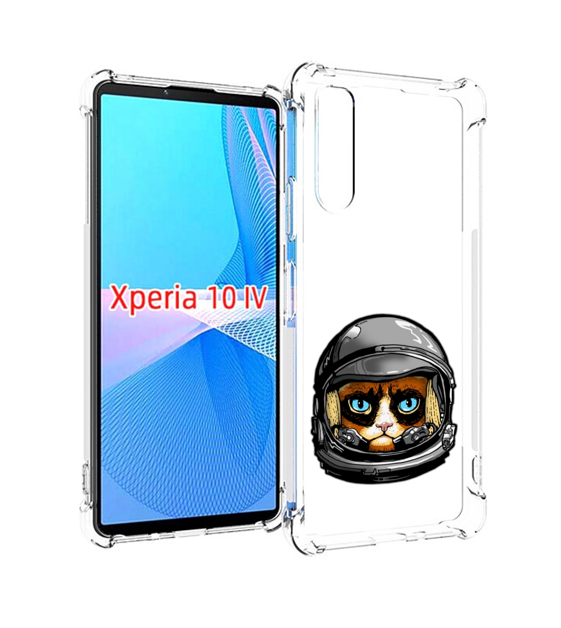 

Чехол MyPads кот космонавт для Sony Xperia 10 IV (10-4), Прозрачный, Tocco