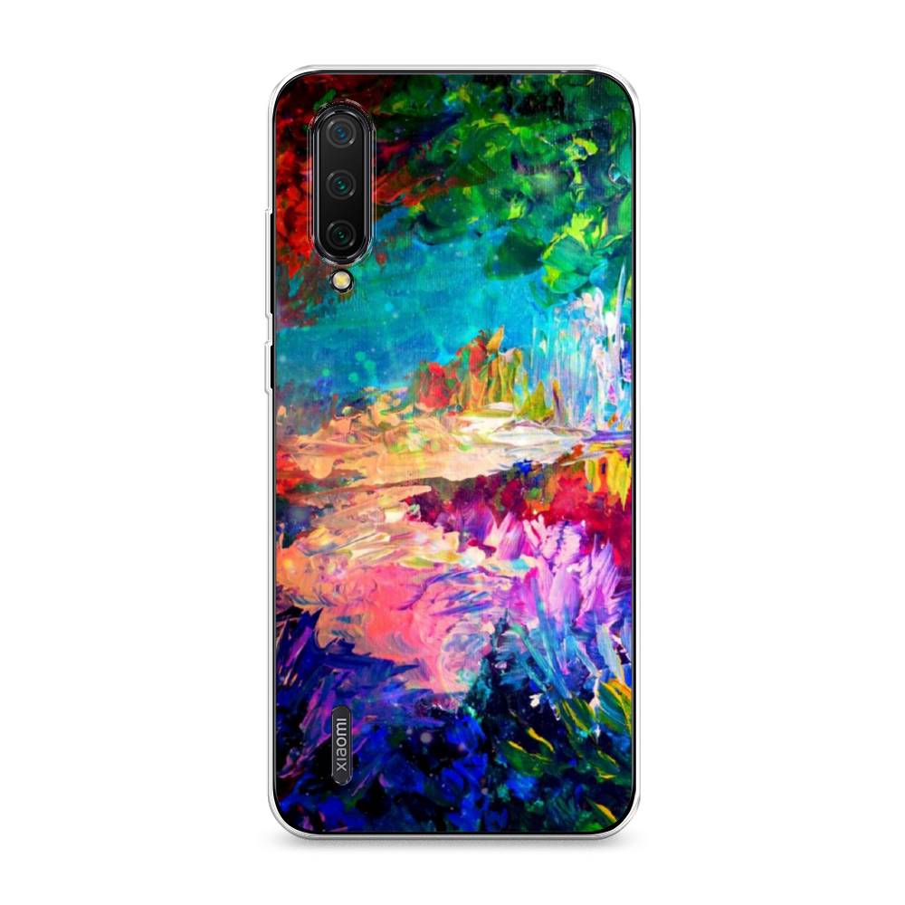 

Чехол на Xiaomi Mi 9 Lite"Лес-гуашь", Синий;розовый;зеленый, 36750-4