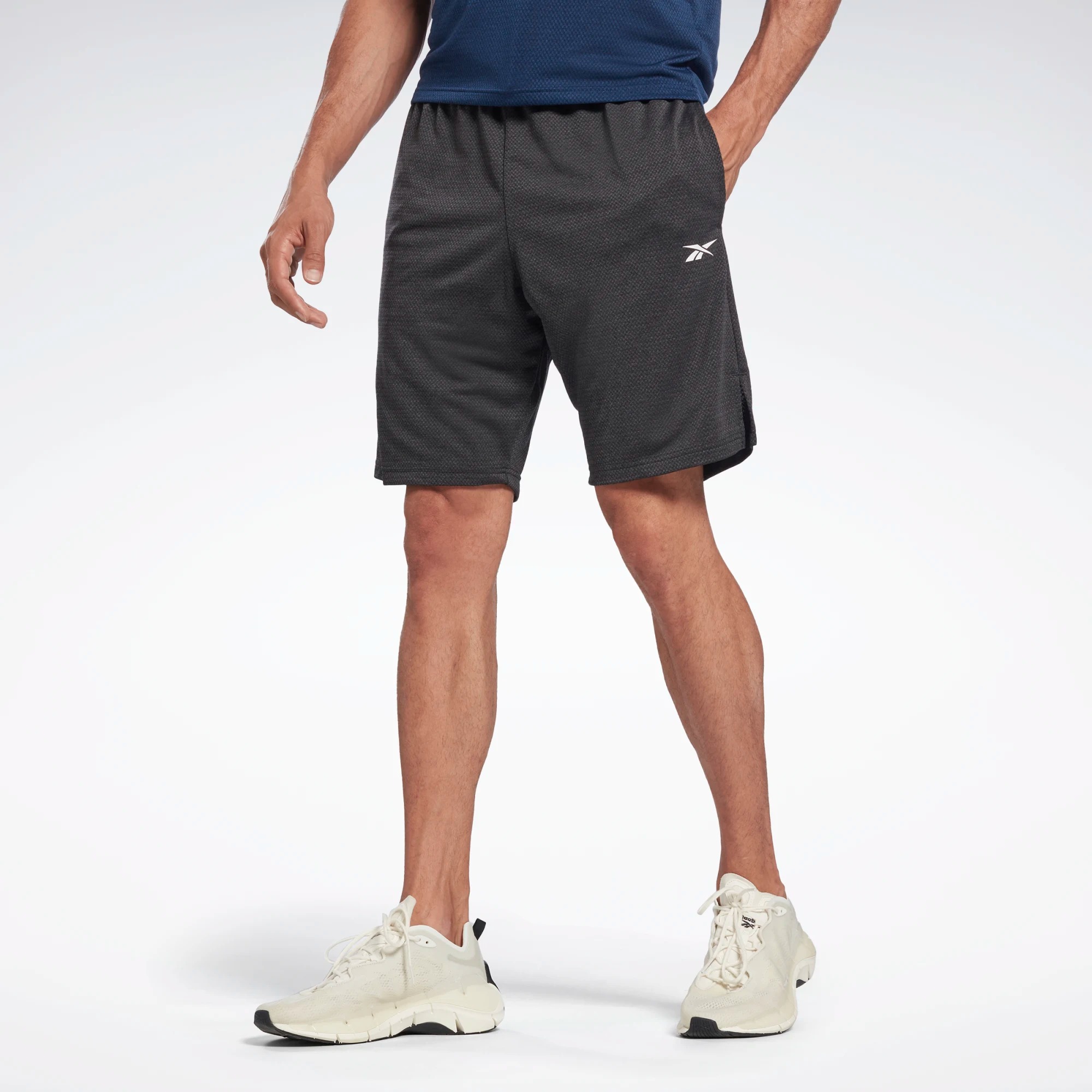 

Шорты мужские Reebok Workout Ready Mélange Short черные M, Workout Ready Mélange Short