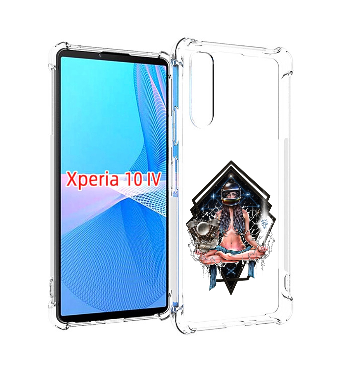 

Чехол MyPads красивая девушка в шлеме для Sony Xperia 10 IV (10-4), Прозрачный, Tocco
