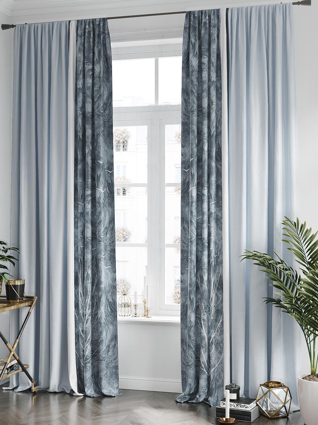 

Комплекты штор AT HOME Ритимос высота 250 см, ширина 150 см, Белый, 545002