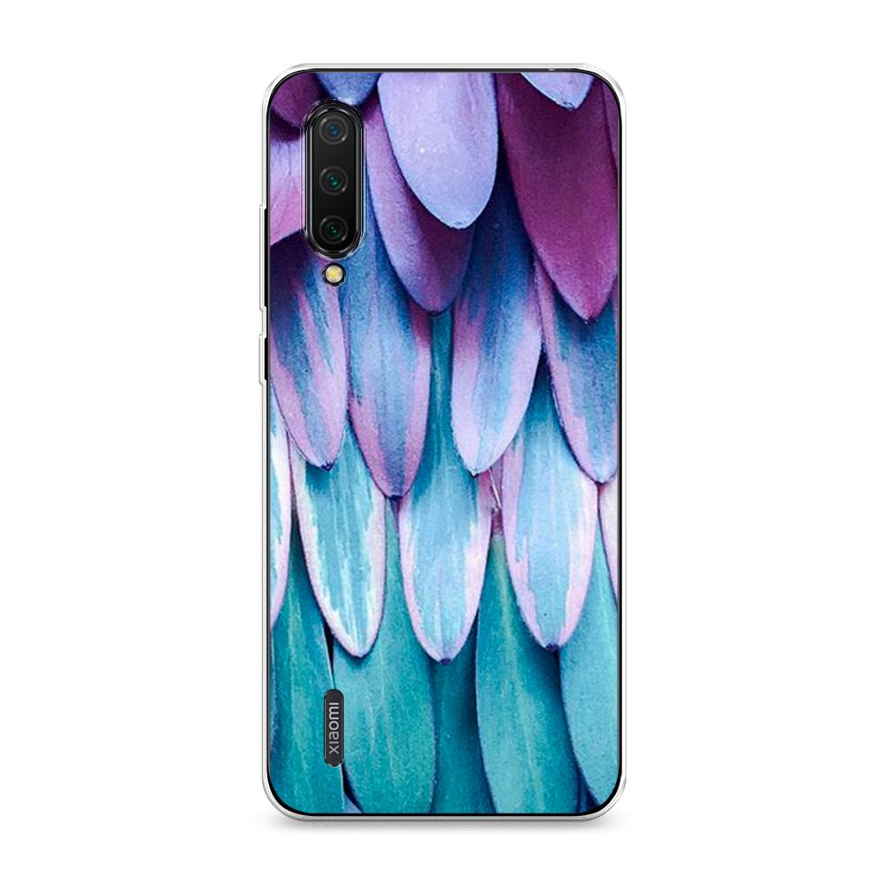 

Чехол на Xiaomi Mi 9 Lite"Синее перо", Фиолетовый;голубой, 36750-3