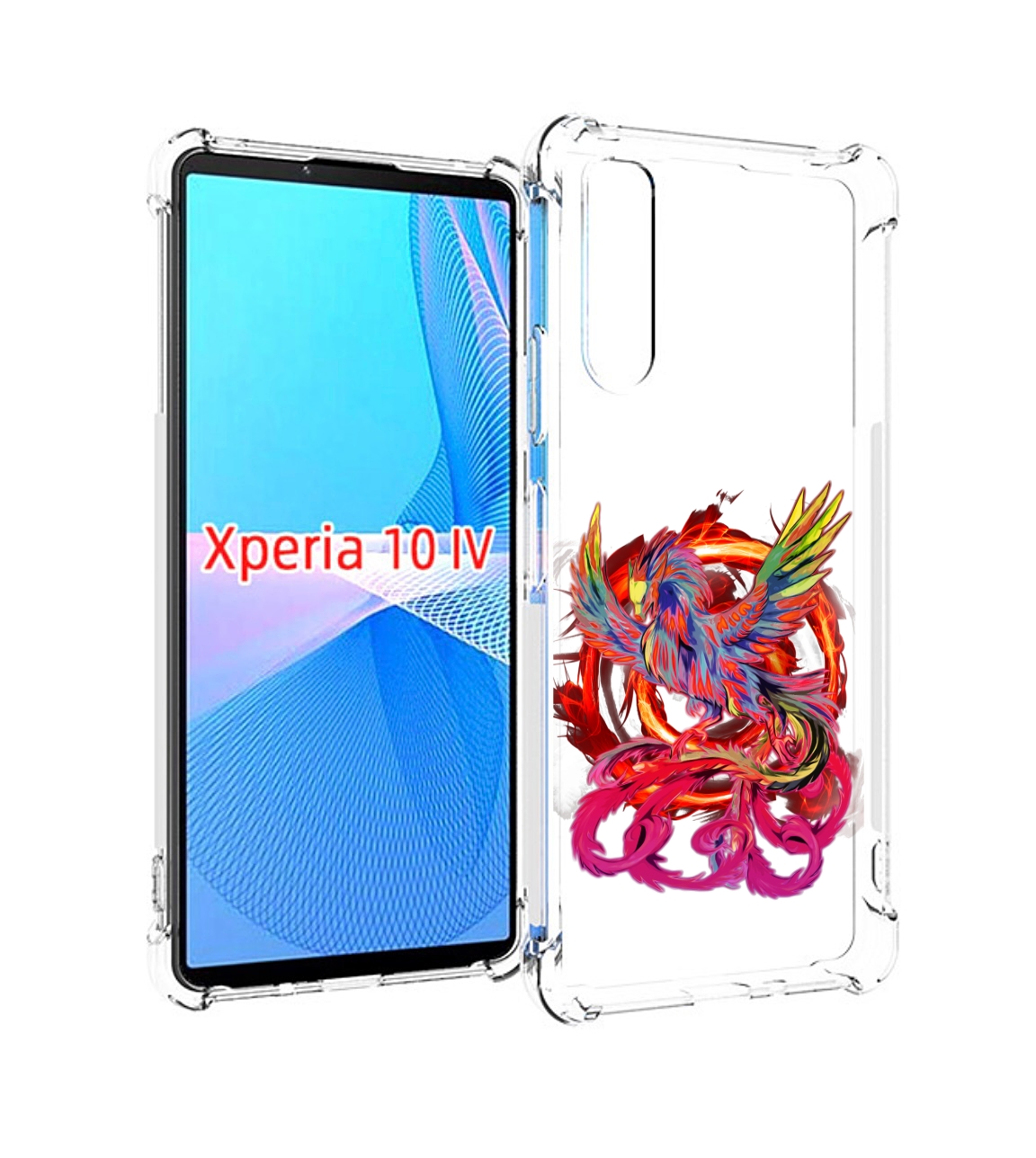 

Чехол MyPads красочный феникс для Sony Xperia 10 IV (10-4), Прозрачный, Tocco