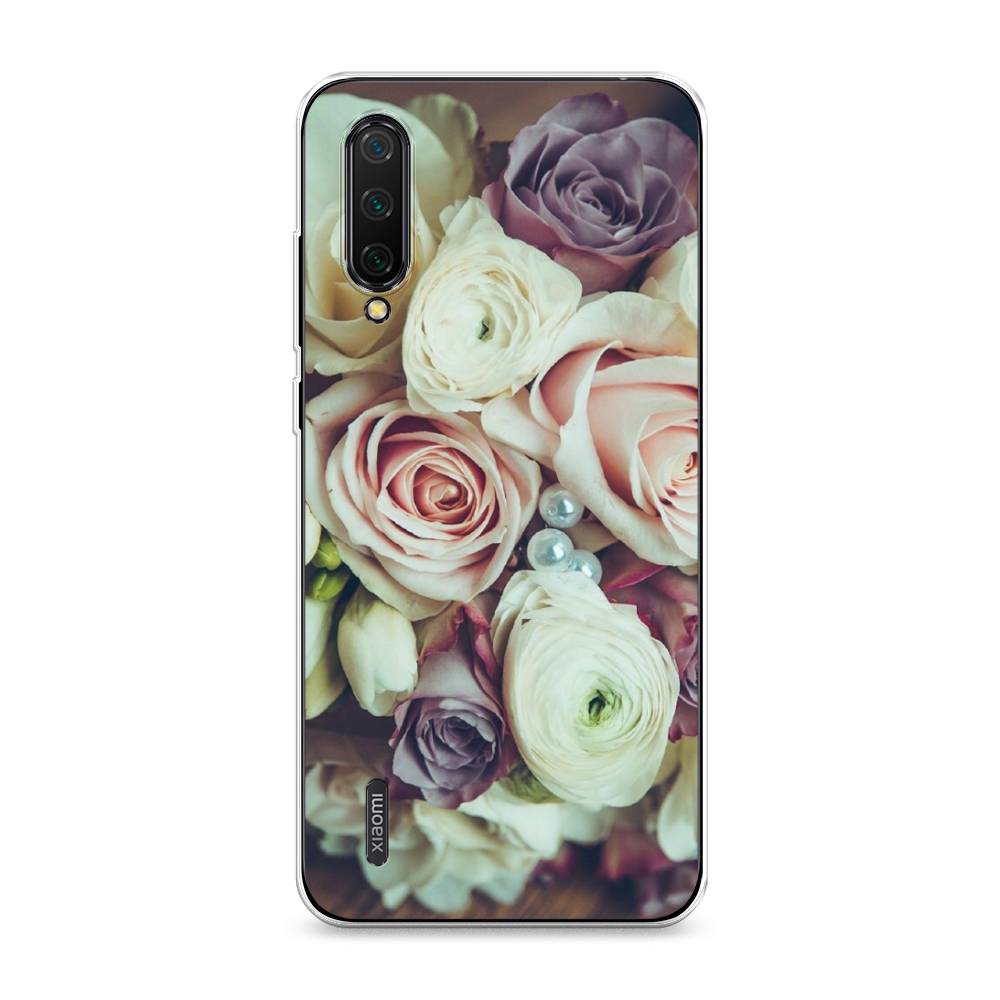 

Чехол на Xiaomi Mi 9 Lite"Свадебный букет", Белый;фиолетовый, 36750-2