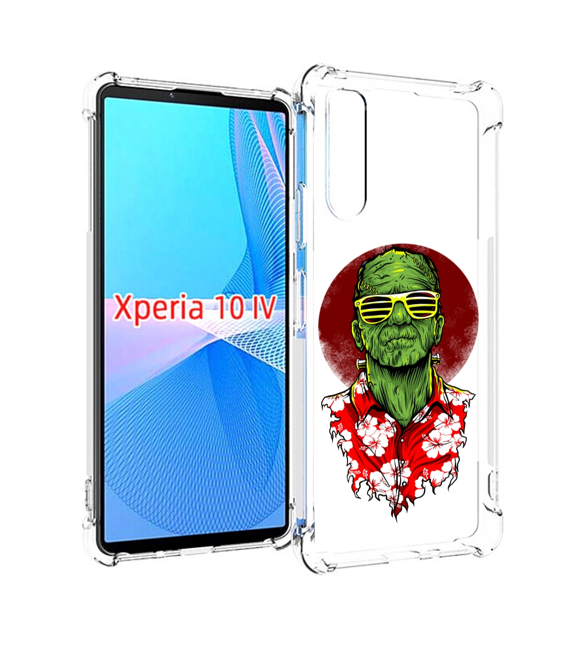 

Чехол MyPads крутой зеленый мужчина в очках для Sony Xperia 10 IV (10-4), Прозрачный, Tocco