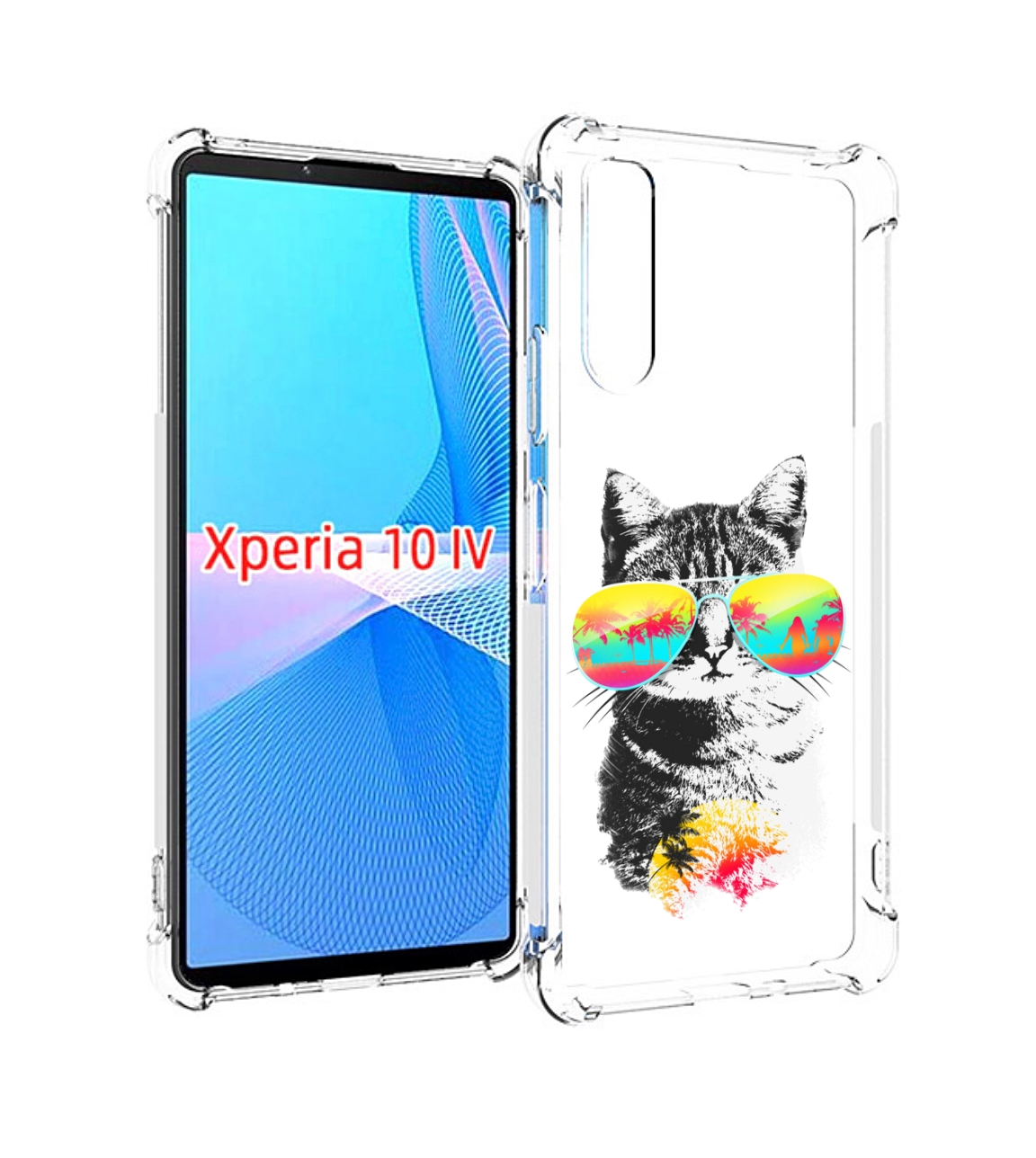 

Чехол MyPads крутой кот для Sony Xperia 10 IV (10-4), Прозрачный, Tocco