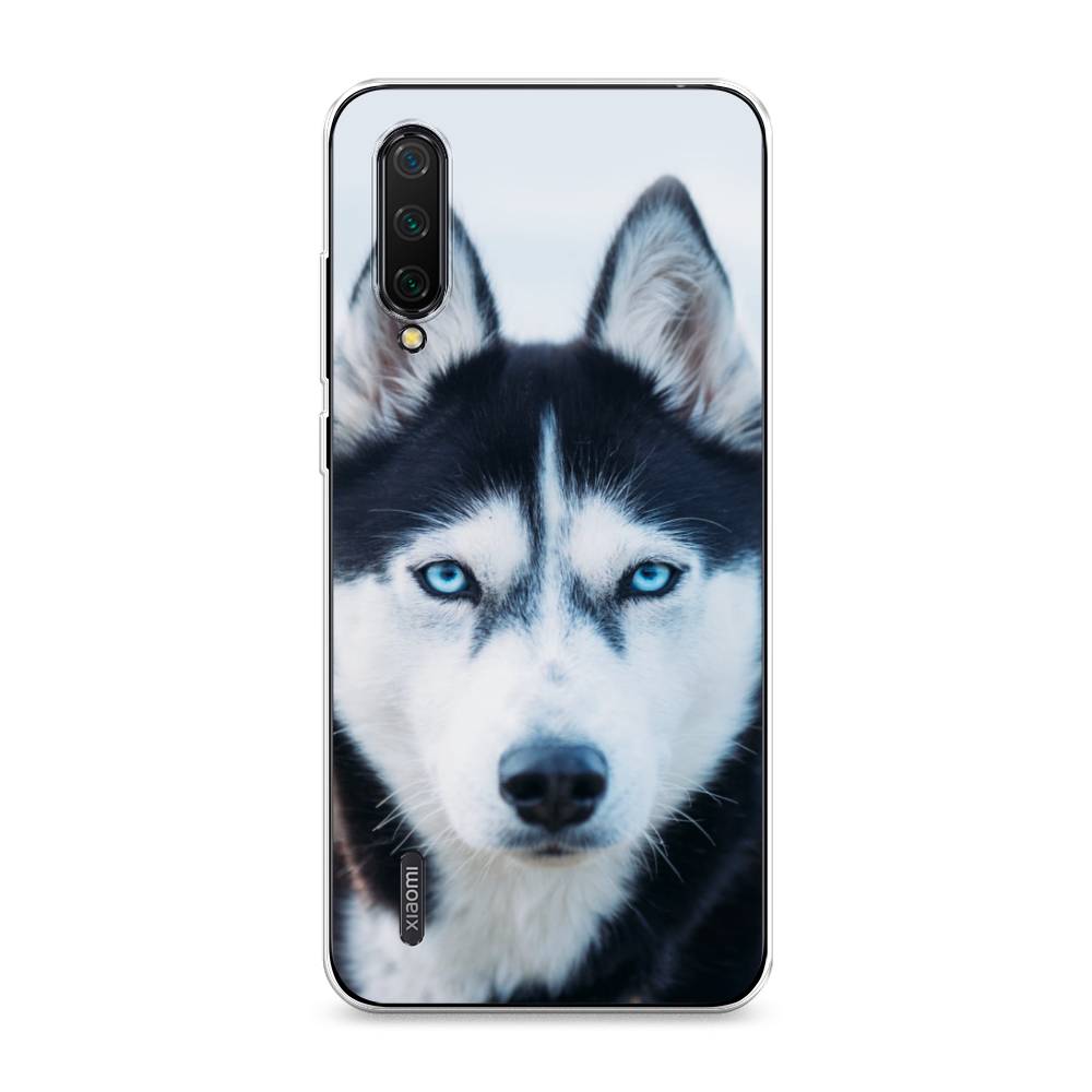 

Чехол на Xiaomi Mi 9 Lite"Хаски 2", Синий;белый, 36750-1
